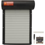 Jeffergarden Ouvre-porte automatique de poulailler, alimenté par batterie, minuterie, affichage LED, porte de poulailler pour ferme, noir