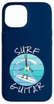 Coque pour iPhone 15 Surf Guitar Guitariste électrique Surfeur Vacances d'été