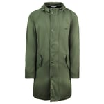 Lacoste Water Repellent Mens Green Parka Jacket - Size Large