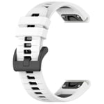 Silikone armbånd til Garmin Fenix ​​​​7S / Fenix ​​​​7S Pro 20 mm - Hvid/Sort