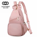 Korealaistyylinen naisten mini rintalaukku rento pieni crossbody laukku olkalaukku reppu kevyt naisten rintalaukku pinkki