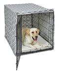 New World BCVR-42GYT Housse de caisse pour chien avec tissu protecteur en téflon, housse de caisse pour chien compatible avec les caisses New World et West Homes de 106,68 cm de long