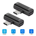 2PCS TypeC Converter Splitter Dual 2 In 1 to Headphone USB Charger Adapter