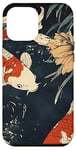 Coque pour iPhone 12 Pro Max Beauté Koi Fish Pond Japan Zen Garden Vintage Art Lovers