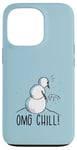 Coque pour iPhone 13 Pro OMG CHILL! Bonhomme de neige amusant La Reine des neiges Pipi d'hiver