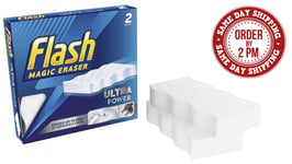 Flash Magic 2 Eraser Ultra Power Re-Usable Sponge Remover Stain Scuffs Cleaning