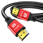 8K HDMI Cable 2m,High Speed HDMI Cable 48Gbps 8K@60Hz 4K@120Hz,HDCP 2.2 2.3,DTS:X,HDR 10 Compatible with Roku TV/eARC/3D/PS5/HDTV/Laptop/Blu-ray (RED)