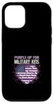 Coque pour iPhone 12/12 Pro Purple Up pour enfants militaires Heart America Military Child