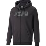 PUMA Mass Merchants Full Zip Hettejakke Herre - Svart - str. S