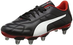 PUMA Men's Classico C Rugby H8 Shoes, Black-White-Red, 14 UK