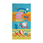 Character World Serviette Officielle Peppa Pig pour Enfants | Toucher Super Doux, Motif Peppa Ocean | Parfait pour la Maison, Le Bain, la Plage et la Piscine | Taille Unique 140 x 70 cm