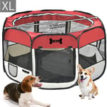 Parc pour chiots Parc pliable pour chiots Parc pour animaux Enclos Chiens Lapins rouge