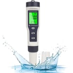 4-en-1Testeur ph Mètre Électronique, ph Mètre avec écran lcd rétro-éclairé, Testeur de qualité de l'eau pour Tester Le pH、TDS、EC、Température, pour