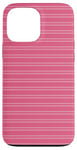 Coque pour iPhone 13 Pro Max Rose rayé mignon girly esthétique Preppy Stripe