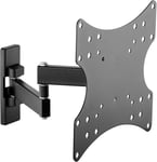 49714 Support Mural Tv Orientable Et Inclinable Pour Écrans 23-42 Pouces (58-107 Cm) Accroche Television Mural Charge . 15 Kg/Fixation Tele Avec Bras Pour Moniteur Vesa 150X100 Noir