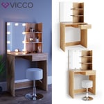 Coiffeuse coiffeuse Dekos Vicco commode de coiffeuse miroir goldcraft