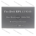 13" UHD 4K LCD Display Touch Screen Assembly Complete White For Dell XPS 13 9310