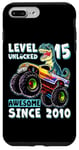 iPhone 7 Plus/8 Plus Level 15 Unlocked T Rex Monster Truck Dinosaur 15th Birthday Case