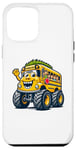 Coque pour iPhone 14 Pro Max Funny Monster Truck School Bus Back To School Kids Boys