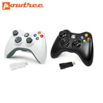 (MUSTA VALKOINEN)Xbox 360 Controller 2.4G Wireless Gamepad -ohjainsauva Microsoft XBOX360 PC:lle Windows 7/8/10 Game Controller Joypad