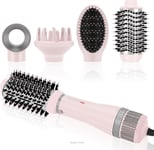 4 in 1 Hair Dryer Brush Set, PARWIN PRO BEAUTY Hot Air Styler with 4 Attachments