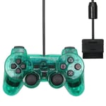 Contrôleur Filaire Pour Ps2 Shock Remote Pour Playstation 2 Console Controle Pour Sony Ps1/Ps2 Joypad Gamepad Mando Pour Cadeau Pour Enfants, Vert- Chine