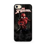 ERT GROUP Coque de téléphone Portable pour Apple Iphone 7/8/ SE 2/ SE 3 Original et sous Licence Officielle Marvel Motif Spider Man 021 adapté à la Forme du téléphone Portable, Coque en TPU