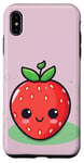 Coque pour iPhone XS Max Fraise rose mignonne pour femmes et filles