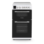 Montpellier MDOG50LW 50cm Gas Double Oven With Lid White - LPG Jets Included