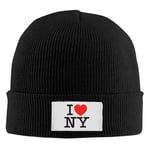 Classic Baseball Cap, Cool Beanie I Love New York NY Logo Ski Hat Watch Cap Black