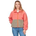 MARMOT Women's Aros Full-Zip Jacket - Sherpa Fleece with Retro Style, Grapefruit/Vetiver, XS