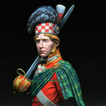 Unassambled 1/10 The Highlanders Waterloo soldier Garage Kit Bust Model Statue