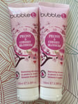 Bubble T Peony & Cherry Blossom Shower Gel 100ml x2 Brand New