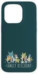 Coque pour iPhone 15 Pro Cat Tax Family Discount! Social Media Meme Fun