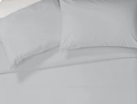 Habitat Pure Cotton 200TC Grey Bedding Set - Kingsize