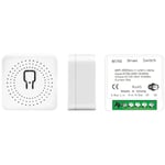 Missdong - Interrupteur intelligent WiFi 16 a, compatible avec Google Home, Alexa, Tuya, SmartLife, SmartThings, minuteur, max 3680 w, blanc.