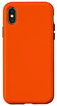 Coque pour iPhone X/XS Couleur orange brûlé