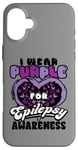 Coque pour iPhone 16 Plus Wear Purple Epilepsy Awareness Support Squad Butterfly Heart