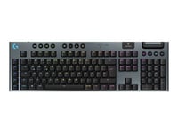 Logitech G915 X - Clavier - LIGHTSPEED - backlit - sans fil - Bluetooth 5.0, 2.4 GHz, USB - QWERTZ - Allemand - commutateur : GL Linear - noir