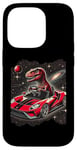 Coque pour iPhone 14 Pro T-Rex Dinosaure Voiture de sport dans l'espace Tyrannosaure Rex