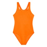 Regatta Girls Katrisse Floral Textured One Piece Swimsuit (Satsuma) - Orange material_Synthetic - Size 5-6Y