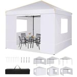 TOOLUCK Barnum Pliant 3x3m Tonnelle Pliante 3x3 Tonnelle de Jardin Exterieur Imperméable Professionnel Tente de Reception avec 4 Parois Latérales Tonnelle Tente UV 50+