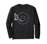 Old School Vinyl Record Player Retro Vinyl Music Lover Long Sleeve T-Shirt