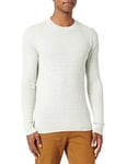 TOM TAILOR Men's Cable knit Jumper 1032290, 14341 - Light Medium Grey Melange, M