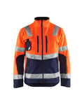 Jakke softshell varsel orange/marineblå