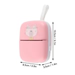 (Pink) HD Mini Printer WithMultifunctional Pocket Thermal Printer For