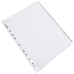 Q-Connect 1-50 Index Multi-Punched Reinforced Board Clear Tab A4 White