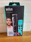Braun All-In-One Trimmer 3 Rechargeable 6-In-1 Styling Kit With Hair Clipper NEW