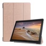 Lenovo Tab E10 tri-fold nahkainen flip suojakotelo - Punakulta Pinkki