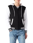 Urban Classics Bekleidung Zip Hoody - Blouson Homme, Multicolore (Blk/WHT) - XXX-Large (Taille Fabricant: XXX-Large)